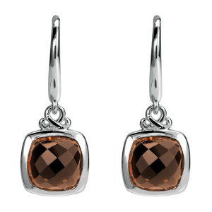 Gabriel Fashion Silver Color Solitaire Drop Earrings EG11668SVJSQ