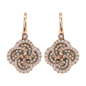 Gabriel Fashion 14 Karat Cocoa Leverback Earrings EG12332K45CD
