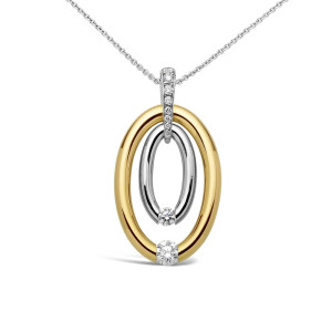 Steven Kretchmer - Double Oval Tension Set Pendant in 18 Karat or Platinum