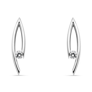 Kretchmer Platinum Drop Jackets Tension Set Earrings