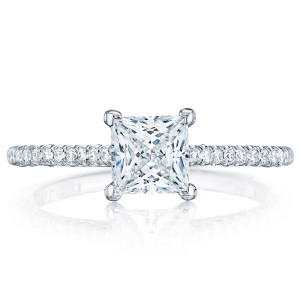 HT254615PR55 Platinum Tacori Petite Crescent Engagement Ring