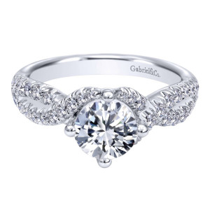 Gabriel 14 Karat Contemporary Engagement Ring ER10197W44JJ