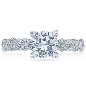 HT2519A12X Platinum Tacori Classic Crescent Engagement Ring