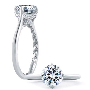 A.JAFFE 14 Karat Classic Engagement Ring ME1846Q
