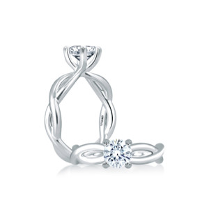 A.JAFFE Platinum Classic Engagement Ring ME1638