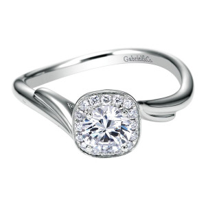 Gabriel 14 Karat Contemporary Engagement Ring ER97774W44JJ
