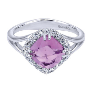 Gabriel Fashion Silver Color Solitaire Ladies' Ring LR50234SVJMC