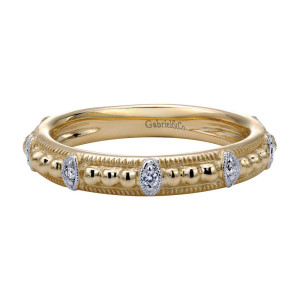 Gabriel Fashion 14 Karat Stackable Stackable Ladies' Ring LR4865Y44JJ