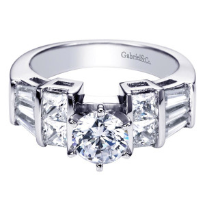 Gabriel 14 Karat Contemporary Engagement Ring ER2769W44JJ