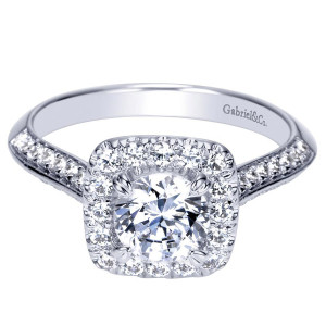 Gabriel 14 Karat Contemporary Engagement Ring ER98592W44JJ
