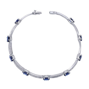 Gabriel Fashion 14 Karat Lusso Color Tennis Bracelet TB2519W44SA