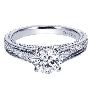 Gabriel 14 Karat Victorian Engagement Ring ER8825W44JJ