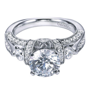 Gabriel 14 Karat Victorian Engagement Ring ER6048W44JJ