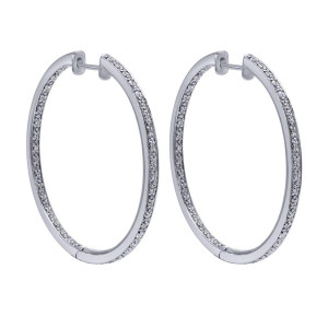 Gabriel Fashion 14 Karat Hoops Hoop Earrings EG10282W45JJ