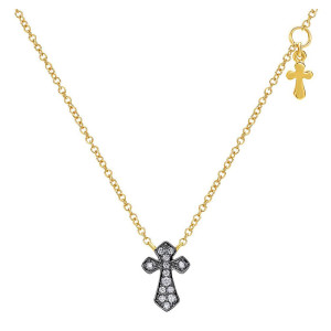 Gabriel Fashion 14 Karat Trends Cross Necklace NK4519Y45JJ