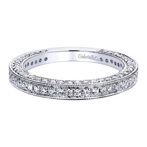 Gabriel 14 Karat Contemporary Wedding Band WB9424W44JJ