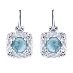 Gabriel Fashion Silver Byblos Drop Earrings EG12561SVJMC