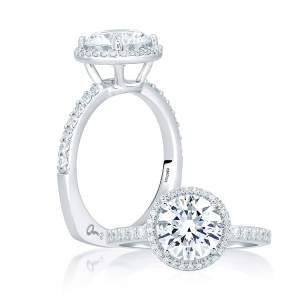 A.JAFFE 18 Karat Signature Engagement Ring MES638