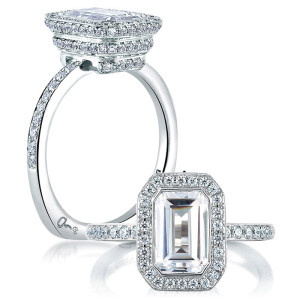 A.JAFFE 18 Karat Signature Engagement Ring MES493