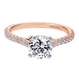 Gabriel 14 Karat Contemporary Engagement Ring ER7227T44JJ