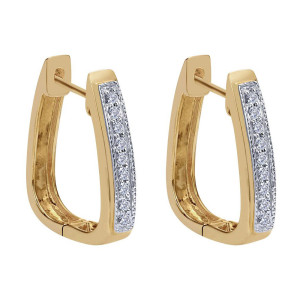 Gabriel Fashion 14 Karat Huggies Huggie Earrings EG9148Y45JJ
