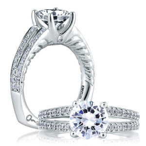 A.JAFFE 18 Karat Signature Engagement Ring MES452