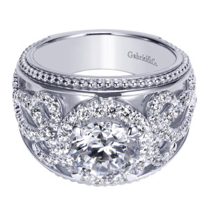 Gabriel 18 Karat Contemporary Engagement Ring ER8454W83JJ