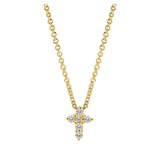 Gabriel Fashion 14 Karat Faith Cross Necklace NK1370Y45JJ