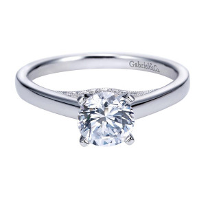 Gabriel 14 Karat Contemporary Engagement Ring ER8034W44JJ