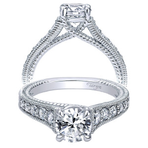 Taryn 14k White Gold Round Straight Engagement Ring TE10112W44JJ