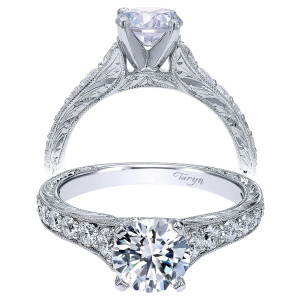 Taryn 14k White Gold Round Straight Engagement Ring TE10119W44JJ