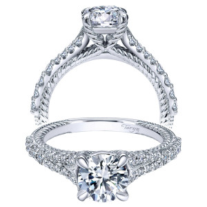 Taryn 14k White Gold Round Straight Engagement Ring TE10185W44JJ