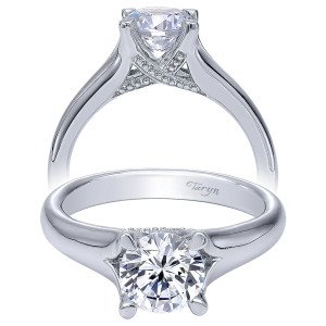 Taryn 14k White Gold Round Straight Engagement Ring TE10250W4JJJ