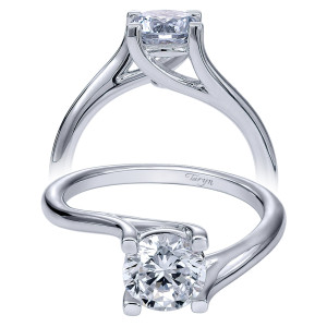 Taryn 14k White Gold Round Bypass Engagement Ring TE10262W4JJJ