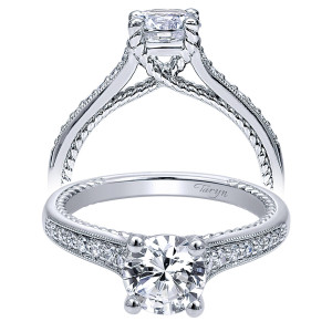 Taryn 14k White Gold Round Straight Engagement Ring TE10264W44JJ