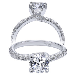 Taryn 14k White Gold Bypass Engagement Ring TE10295W44JJ