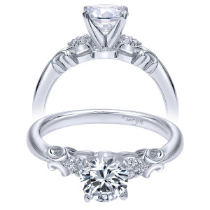 Taryn 14k White Gold Round Straight Engagement Ring TE10497W44JJ
