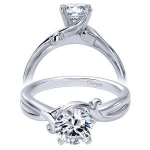 Taryn 14k White Gold Round Twisted Engagement Ring TE10499W4JJJ