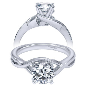 Taryn 14k White Gold Round Twisted Engagement Ring TE10500W4JJJ
