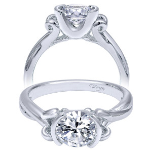 Taryn 14k White Gold Round Twisted Engagement Ring TE10760W4JJJ