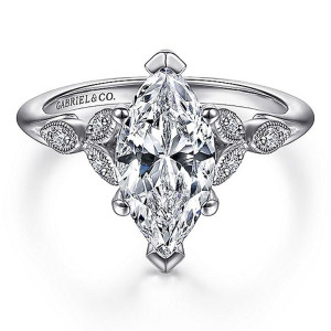 Gabriel 14 Karat Marquise Shape Diamond Engagement Ring ER11721M6W44JJ