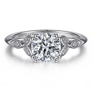 Gabriel 14 Karat Victorian Engagement Ring ER11721R4W44JJ