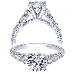 Taryn 14k White Gold Round Straight Engagement Ring TE11737R6W44JJ