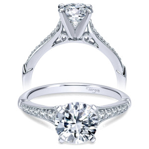 Taryn 14k White Gold Round Straight Engagement Ring TE11746R4W44JJ