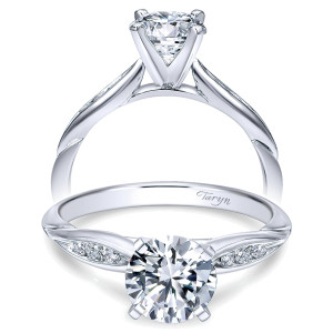 Taryn 14k White Gold Round Straight Engagement Ring TE11749R3W44JJ