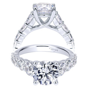 Taryn 14k White Gold Round Straight Engagement Ring TE11759R10W44JJ