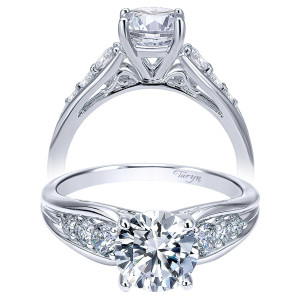 Taryn 14k White Gold Round Straight Engagement Ring TE11761R4W44JJ