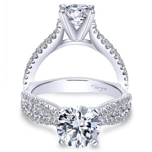 Taryn 14k White Gold Round Straight Engagement Ring TE11829R6W44JJ