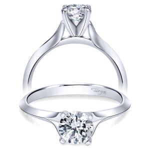Taryn 14k White Gold Round Solitaire Engagement Ring TE11832R3W4JJJ
