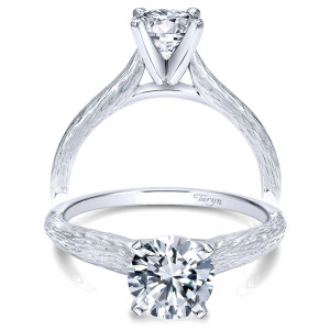 Taryn 14k White Gold Round Solitaire Engagement Ring TE11833R3W4JJJ